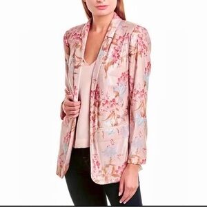Vince Camuto Pink and Blue Floral Sequins Blazer